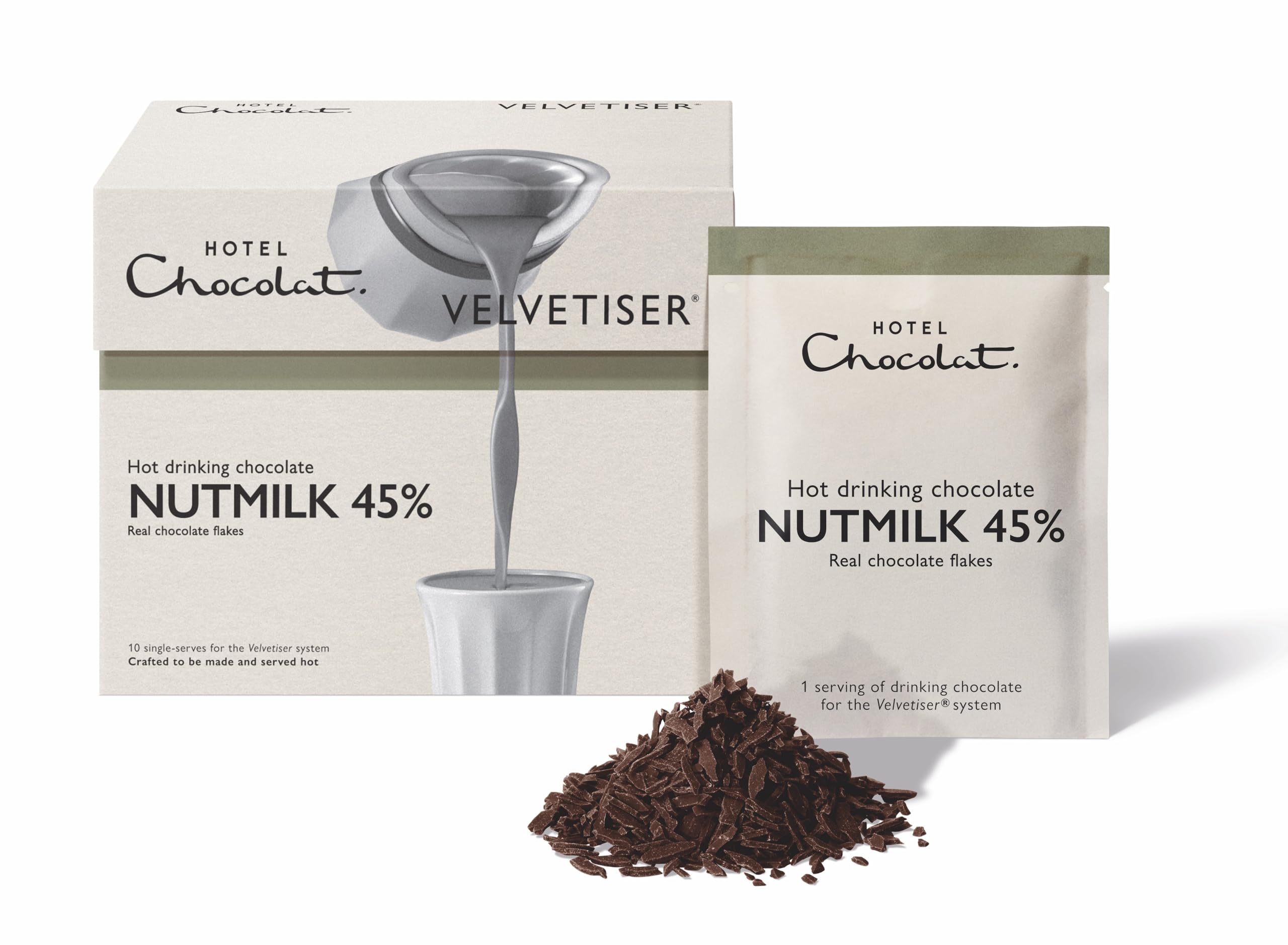Hotel Chocolat 45% Nutmilk Hot Chocolate Sachets - Luxury